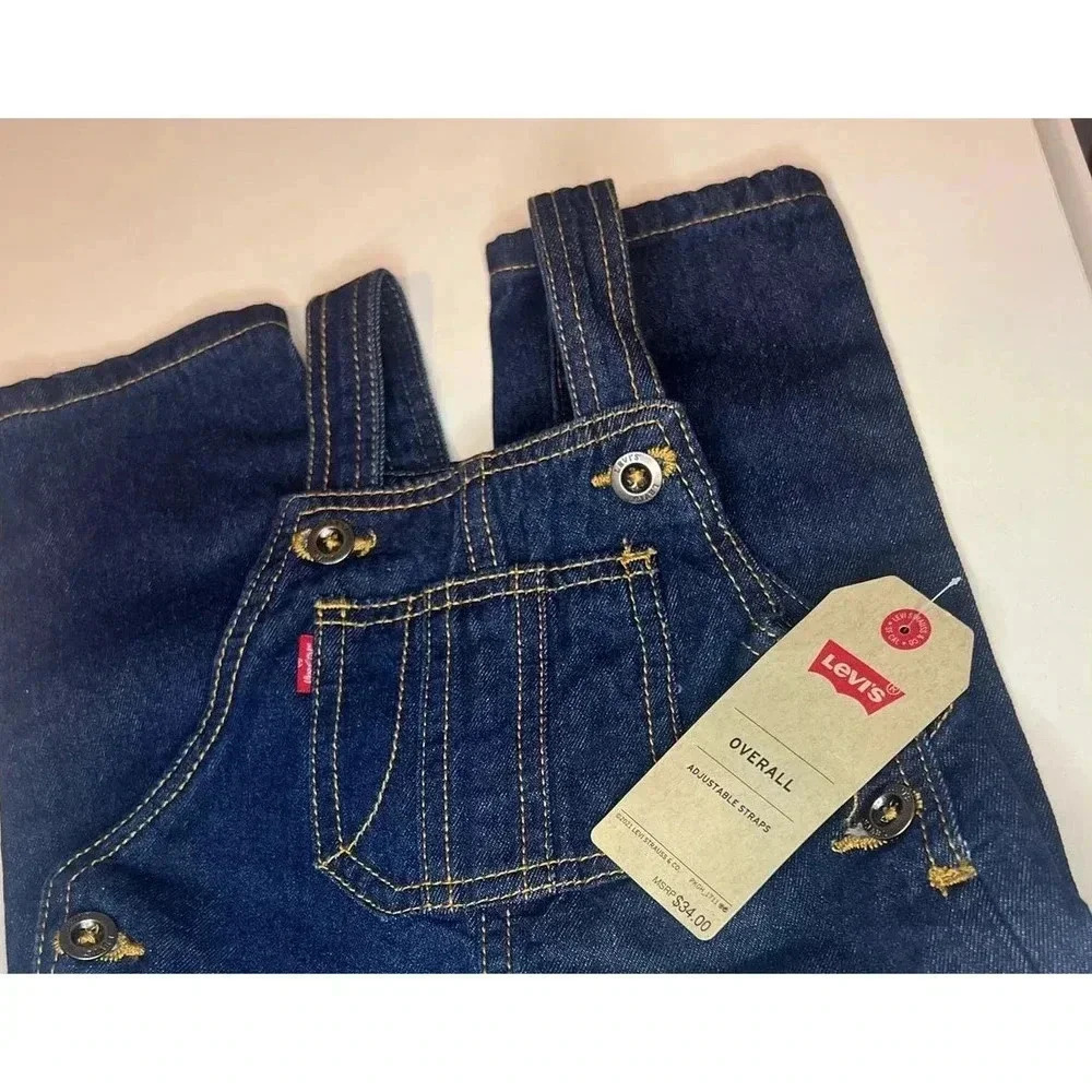NWT Baby Levi's Overalls - Size 12 M - Picture 3 of 4